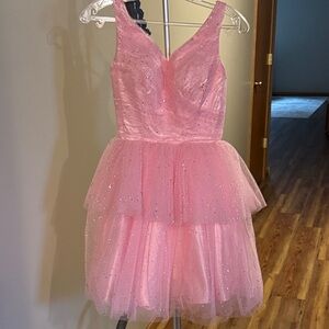Sparkling Pink Mini Dress